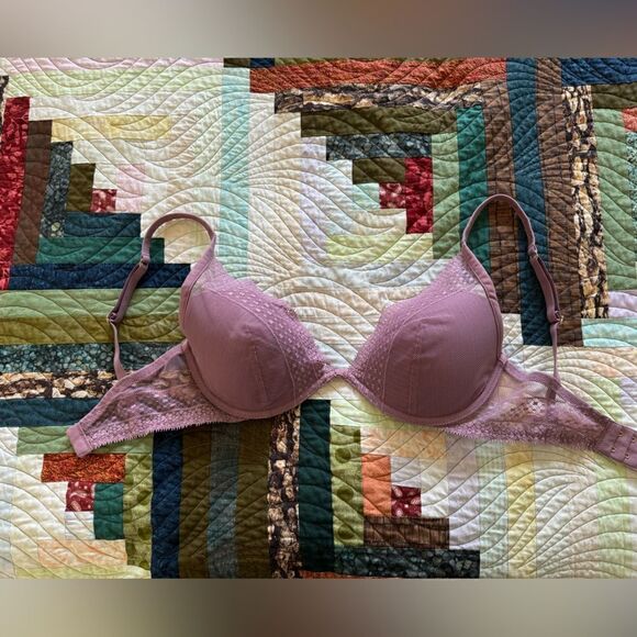 NWOT Vintage Rose Incredible Lightly-Lined Lace Plunge Bra Size 32DD - Picture 6 of 6